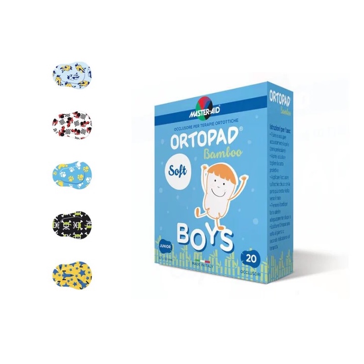 Ortopad_pleistrai_ Lipnus akių pleistras naudojamas esant žvairumui. Dydis vidutinis 76x54 mm, pakuotėje 20 vnt. pleistrų - Image 1